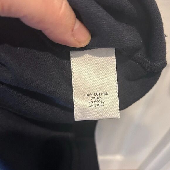 Banana Republic‎ Skirt Medium Navy Blue Cotton Drawstring Preppy Minimalist - Picture 5 of 5